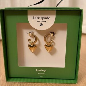 Kate Spade Gold Heart Earrings